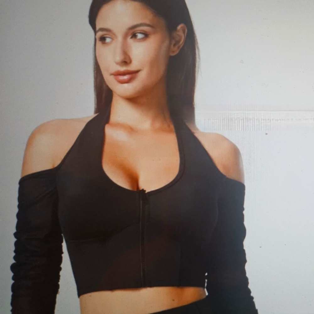 Black Off-Shoulder Women's Top Halara